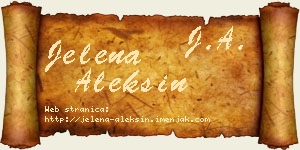 Jelena Aleksin vizit kartica